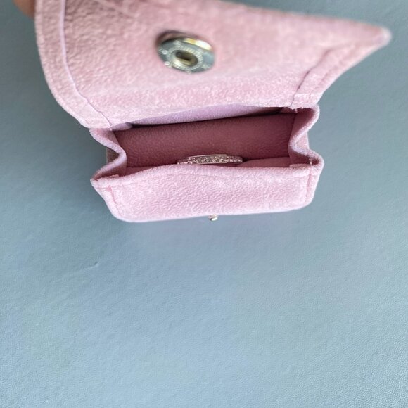 Crystal Semi Eternity Ring Rhodium Plated - Picture 4 of 6